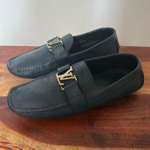 Louis Vuitton Men’s Navy Leather Loafers